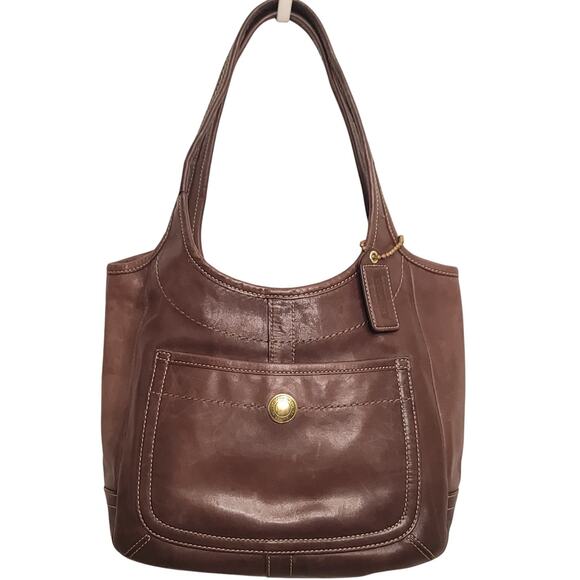 COACH Vintage 65th Anniversary Ergo Burnished Leather Shoulder Bag - Picture 1 of 8
